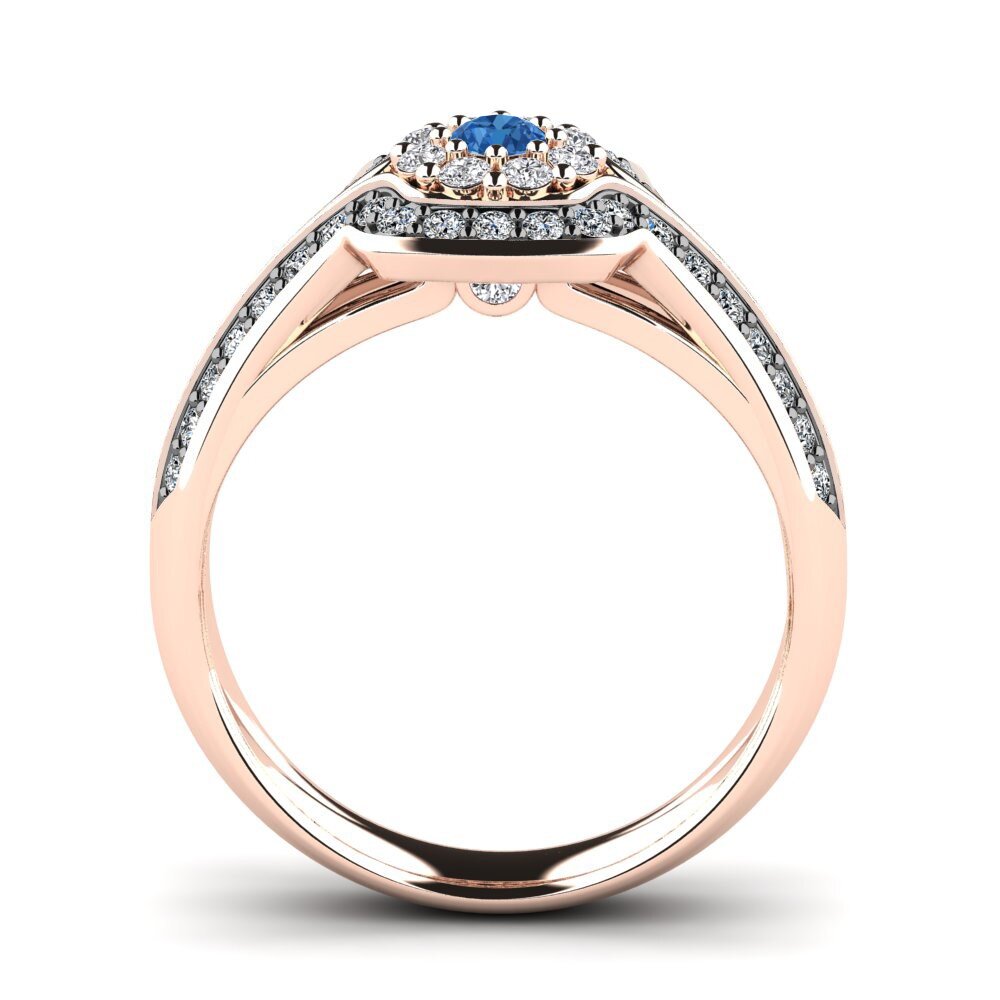 Dark Blue Zirconia Engagement Ring Ronnie