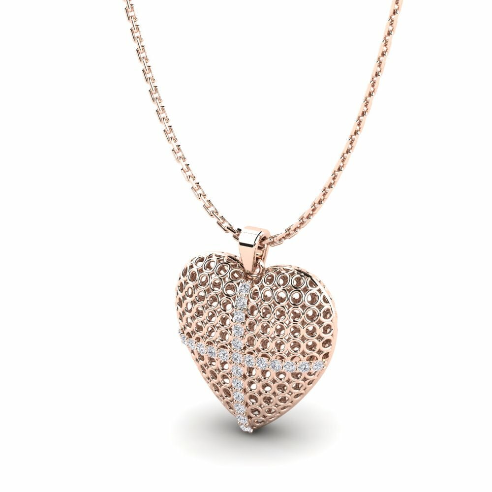 14K Rood Goud Dames Hanger Ronsra