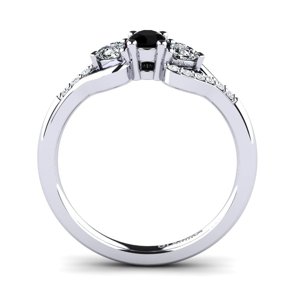 Black Diamond Engagement Ring Roselina 0.16 crt