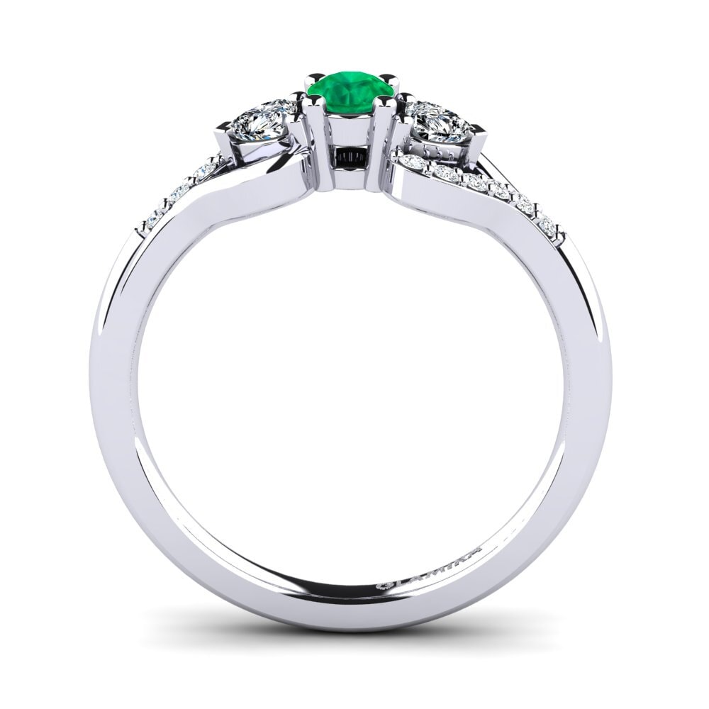 Esmeralda Anillo de compromiso Roselina 0.16 crt