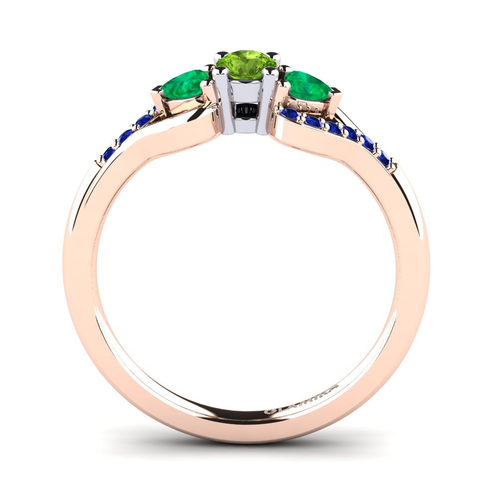 14k Rose & White Gold Engagement Ring Roselina 0.16 crt