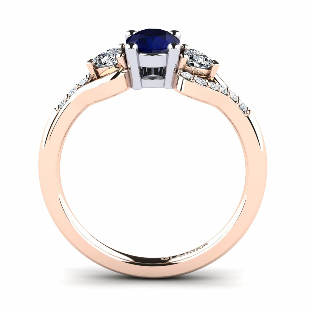 18k Rose & White Gold Engagement Ring Roselina 0.5 crt