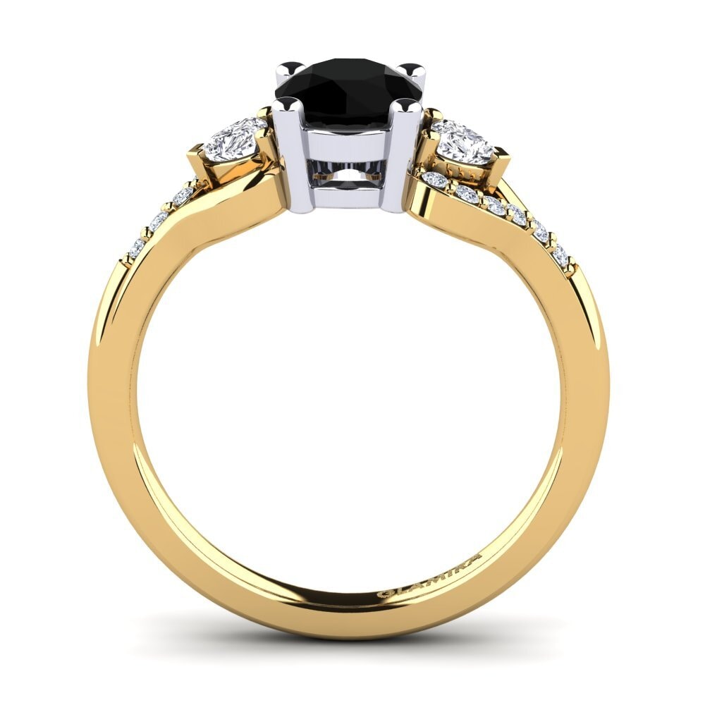 Black Diamond Engagement Ring Roselina 0.8 crt