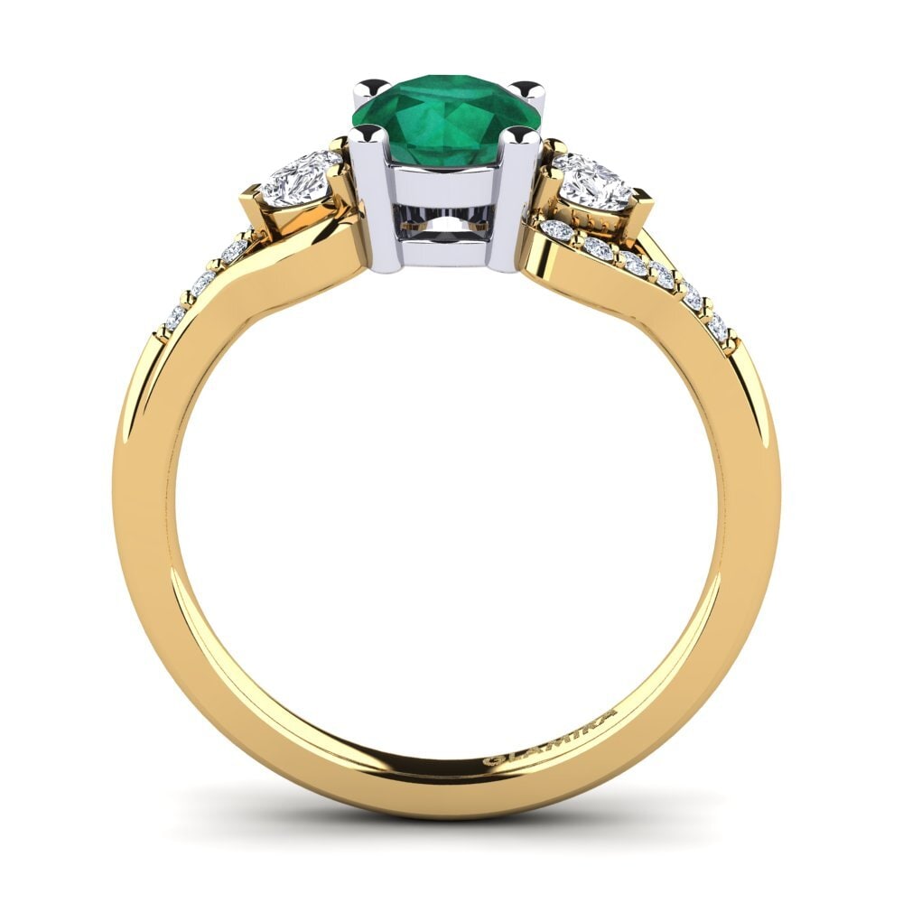 Esmeralda Anillo de compromiso Roselina 0.8 crt