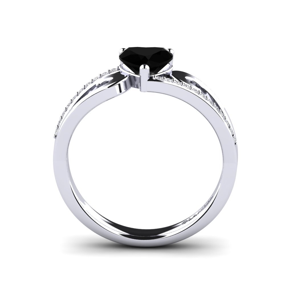 Black Sapphire Engagement Ring Roselly