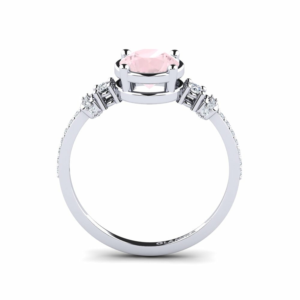 Quartz Rose Bague de fiançailles Roselyn