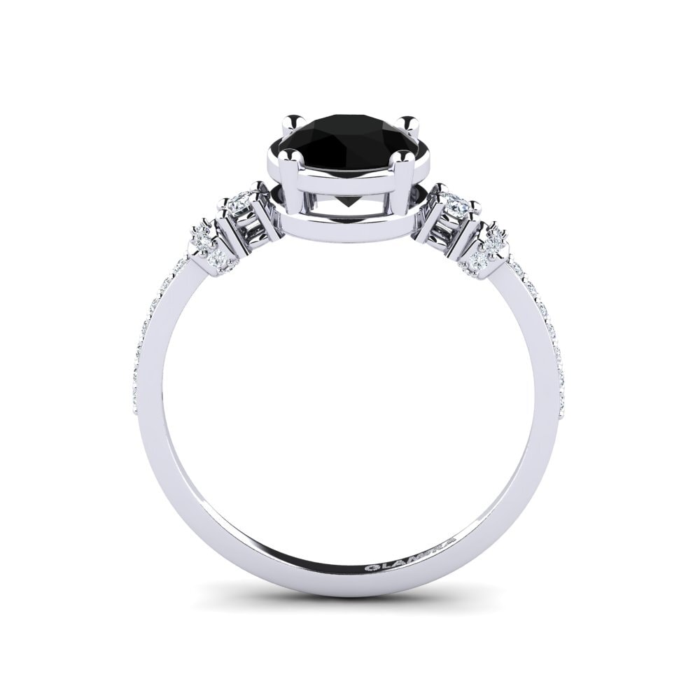 Black Sapphire Engagement Ring Roselyn