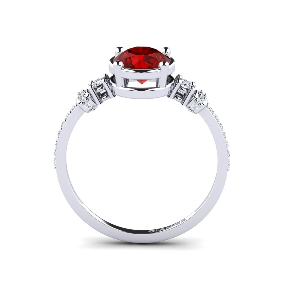 Ruby (Lab Created) Engagement Ring Roselyn
