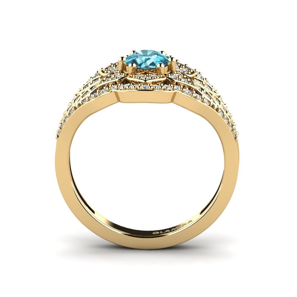 Blauer Zirkon Ring Rouvera