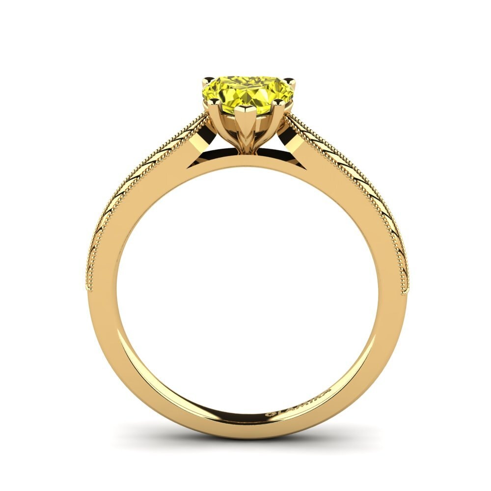 14ct Yellow Gold Yellow Diamond Women's Ring Roxanne