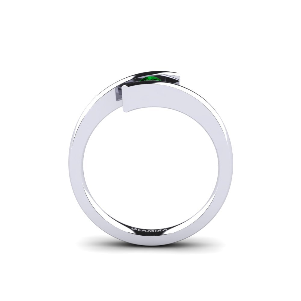Green Zirconia Engagement Ring Rosita 0.1 crt
