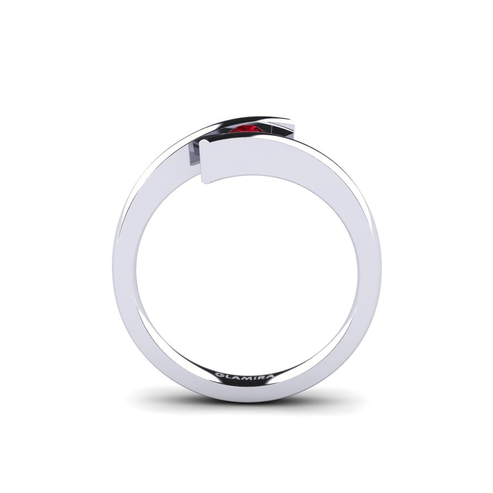 Circonita Roja Anillo de compromiso Rosita 0.1 crt