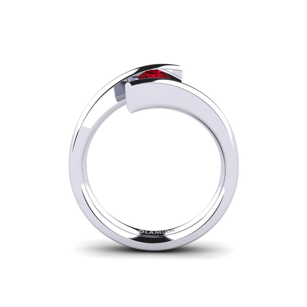 Circonita Roja Anillo de compromiso Rosita 0.25 crt
