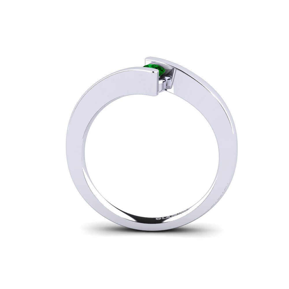 Green Zirconia Engagement Ring Storm 016crt