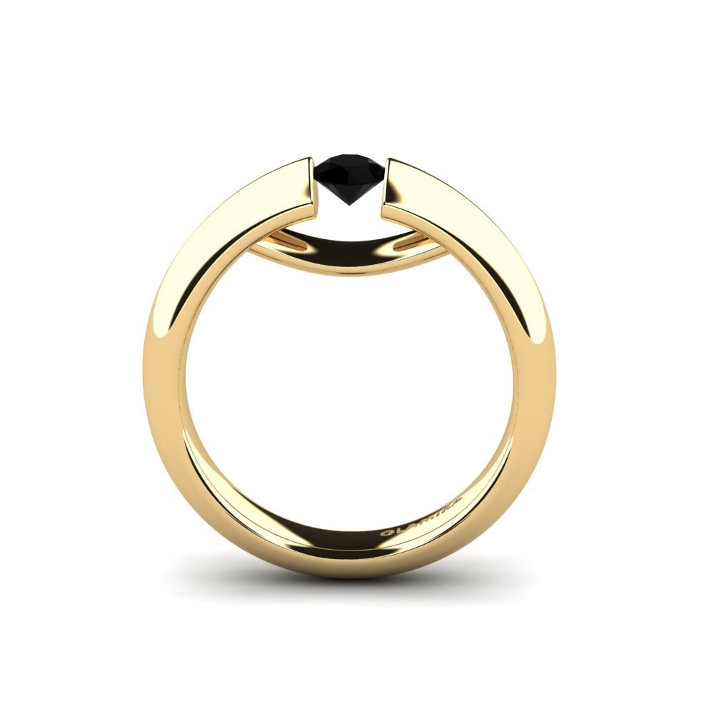 Zafiro negro Anillo de compromiso Ursula 0.25crt