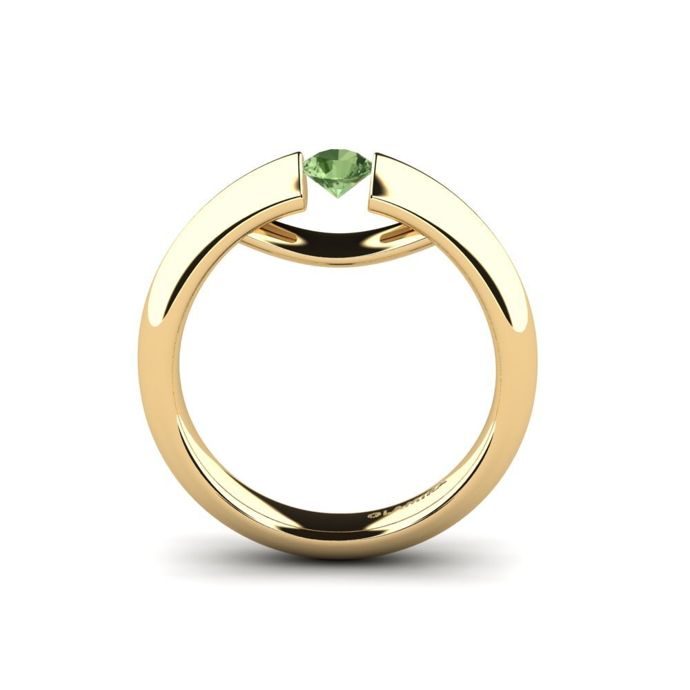 Green Sapphire Engagement Ring Ursula 0.25 crt