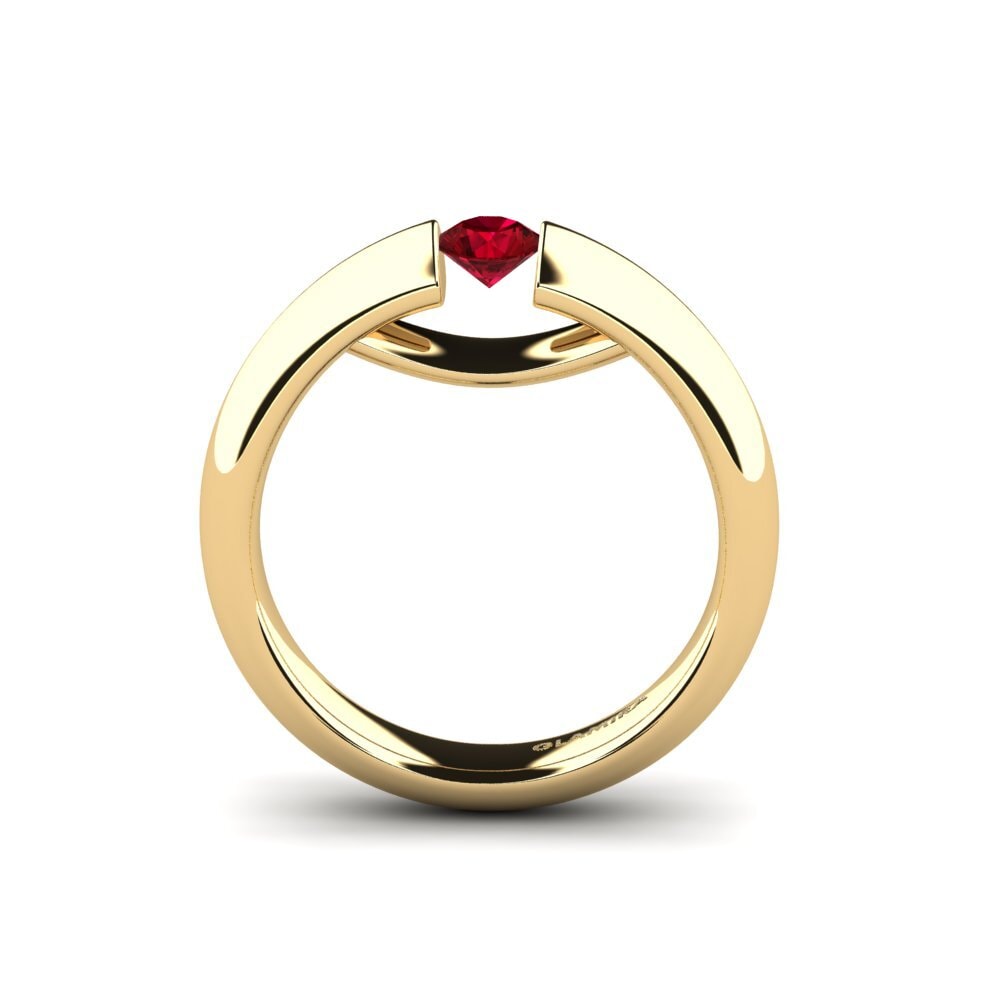 Red Zirconia Engagement Ring Ursula 0.25 crt