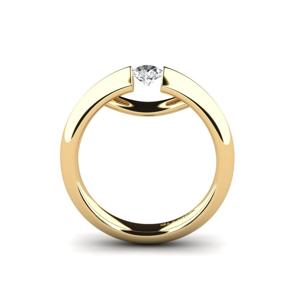 Zircão Branca Anel de Noivado Ursula 0.25crt