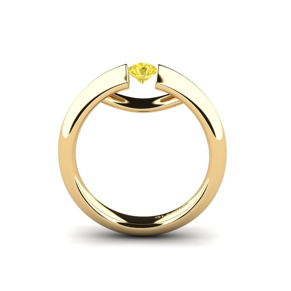 Yellow Sapphire Engagement Ring Ursula 0.25 crt