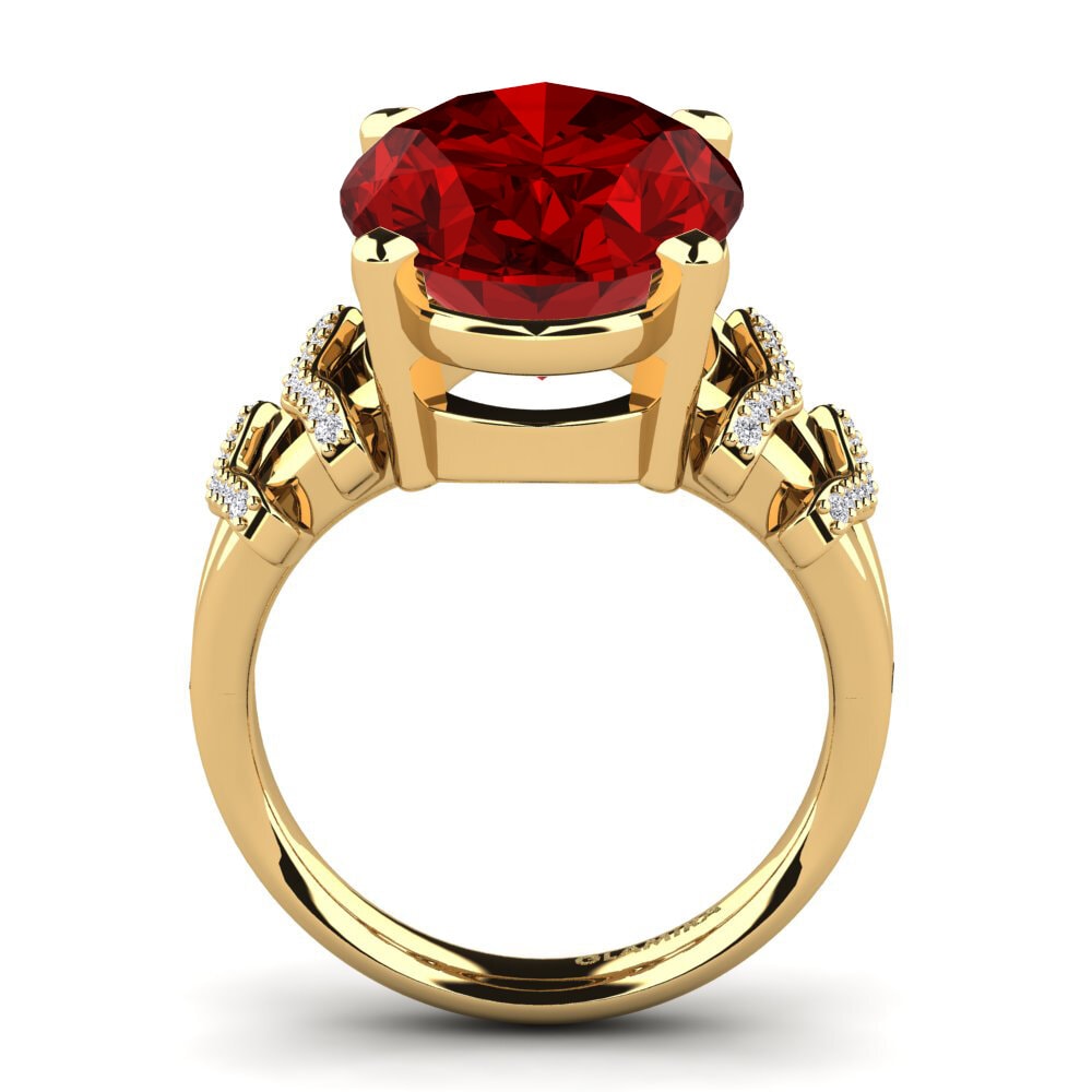 Rubis (créé en laboratoire) Bague Rubi