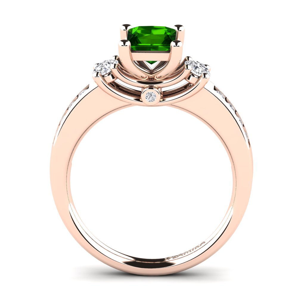Green Tourmaline Engagement Ring Rupinder