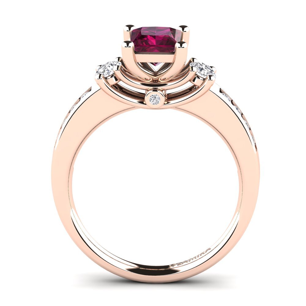 Rhodolite Garnet Engagement Ring Rupinder