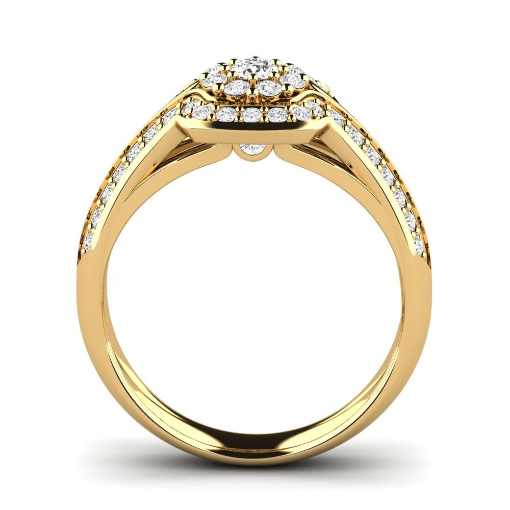 White sapphire Engagement Ring Ruth