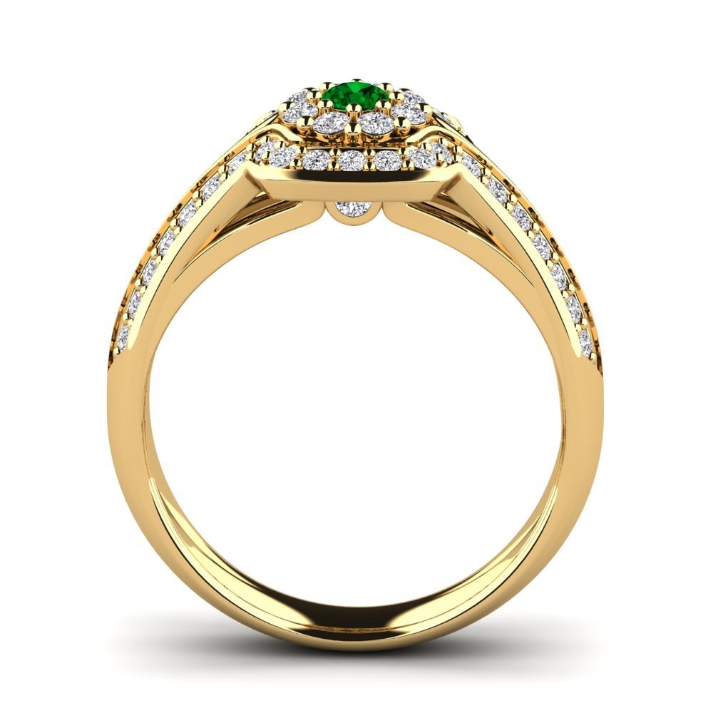 Green Zirconia Engagement Ring Ruth