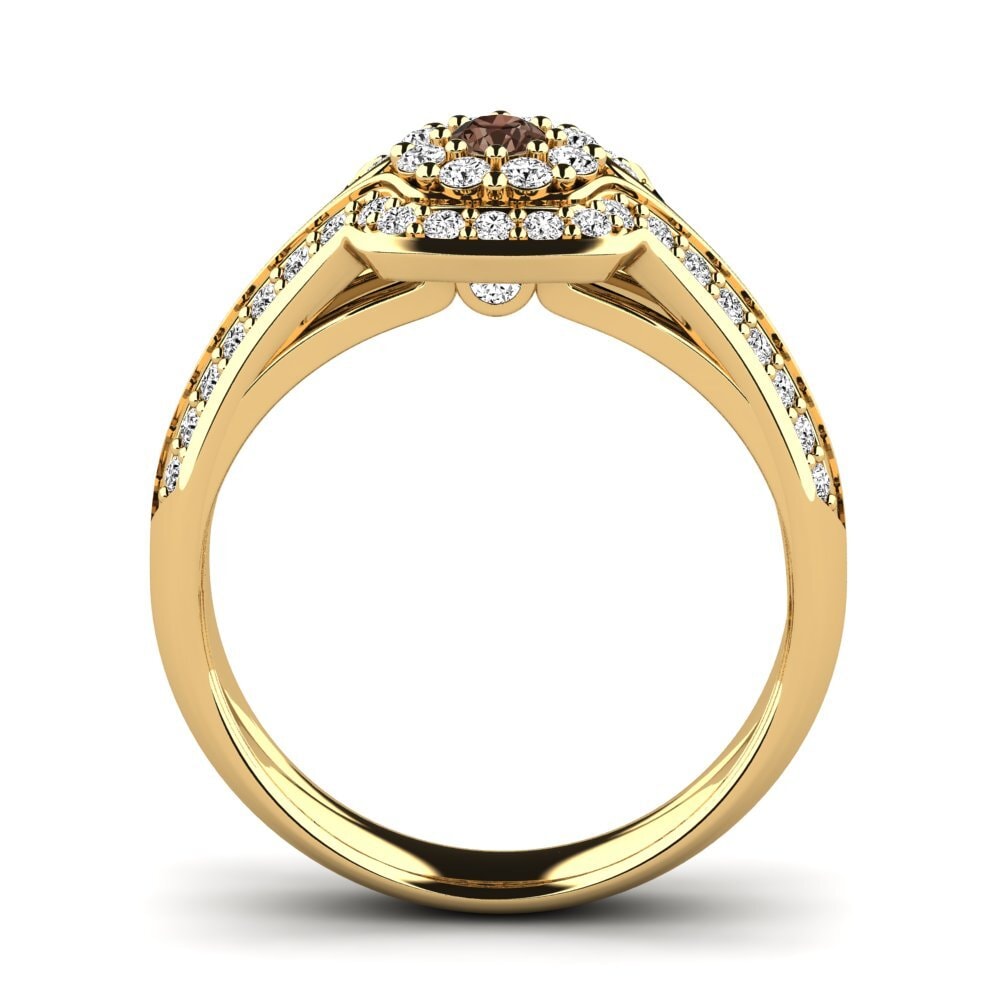 Cuarzo humo Anillo de compromiso Ruth