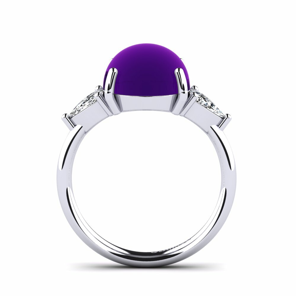 Améthyste Cabochon Bague Ryenne