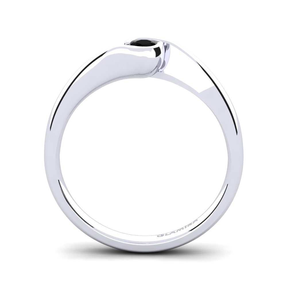 Zafiro negro Anillo de compromiso Sabella 01crt