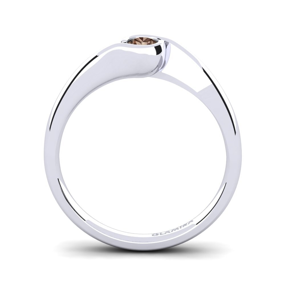Smoky Quartz Engagement Ring Sabella 0.16 crt