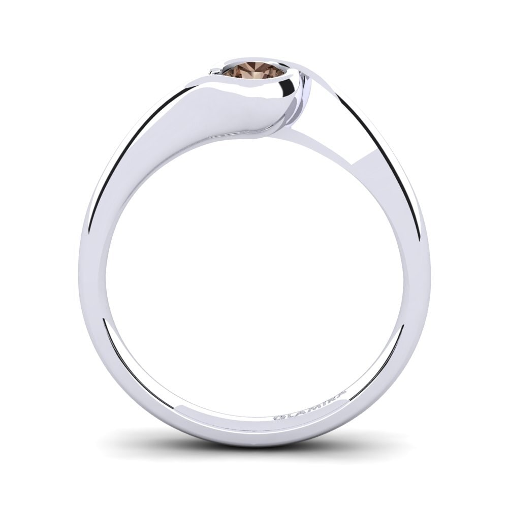 Smoky Quartz Engagement Ring Sabella 0.25 crt