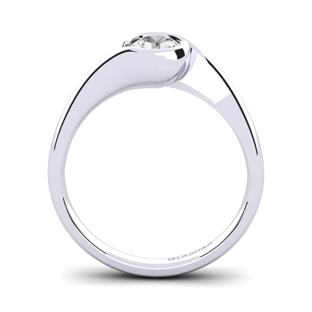 diamante-safira Anel de Noivado Sabella 05crt