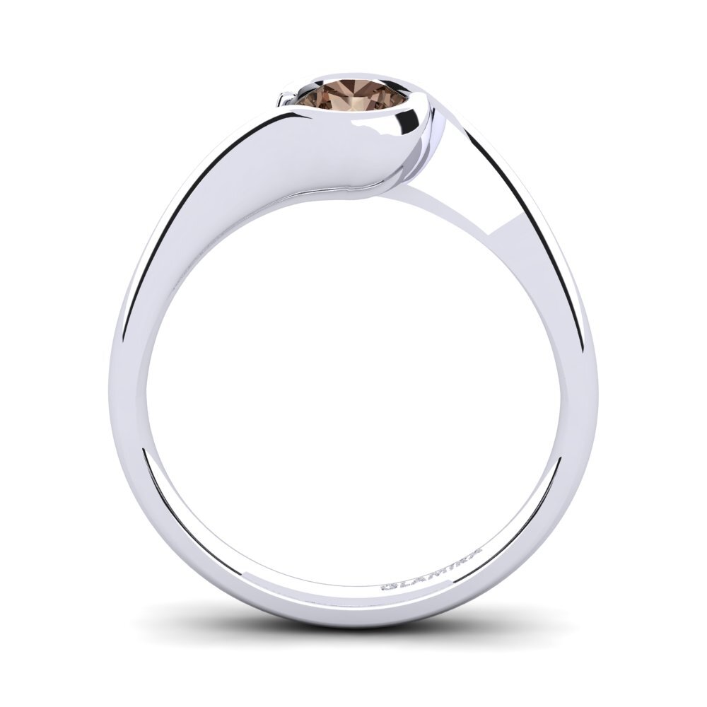 Smoky Quartz Engagement Ring Sabella 0.5 crt