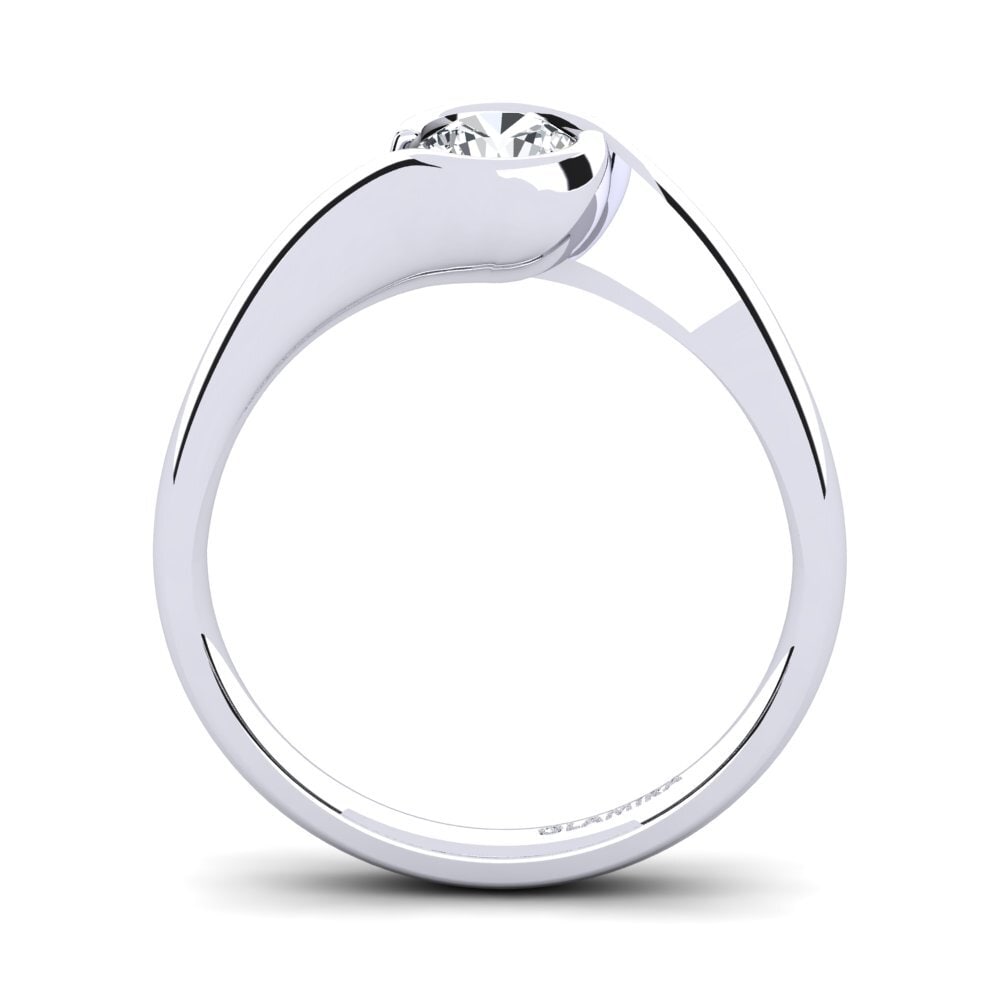 Weißer Zirkon Verlobungsring Sabella 05crt