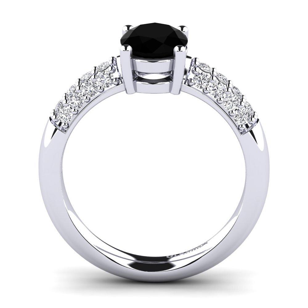 Black Sapphire Engagement Ring Sabina
