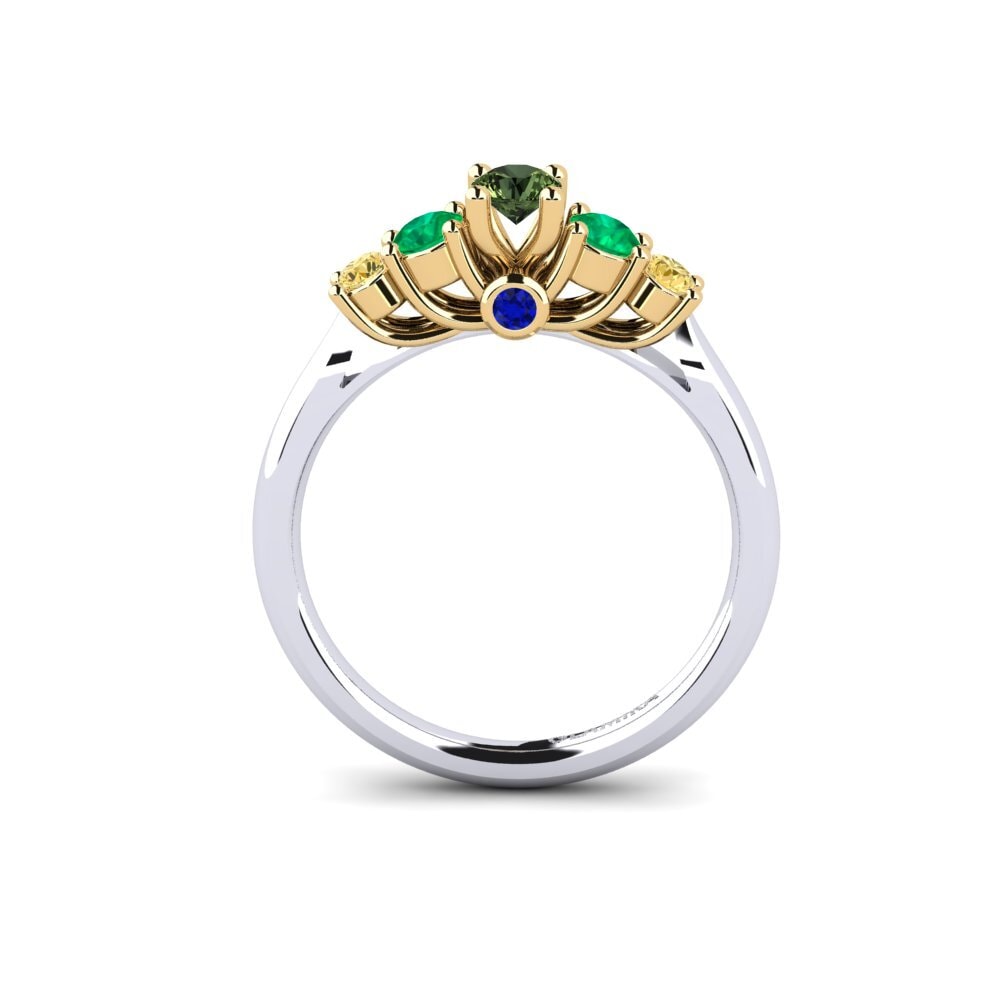 Green Sapphire Engagement Ring Sadie 0.16 crt