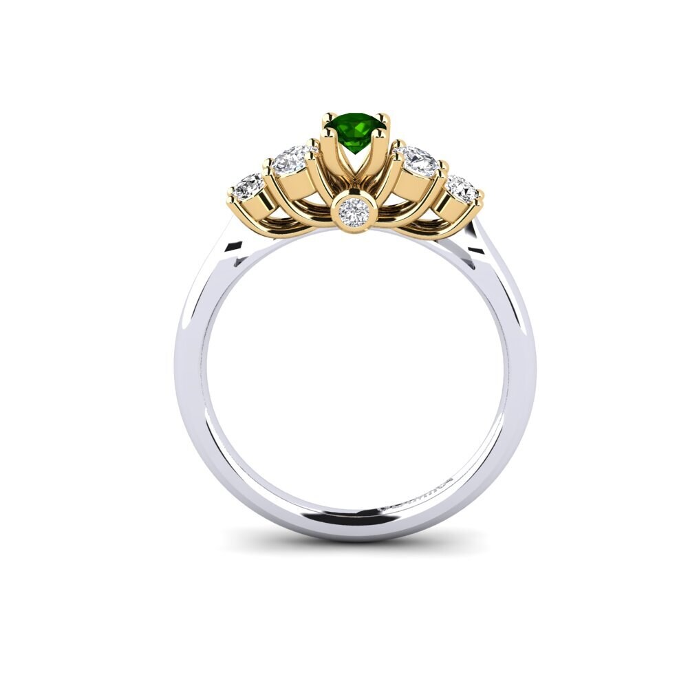 Green Tourmaline Engagement Ring Sadie 0.16 crt