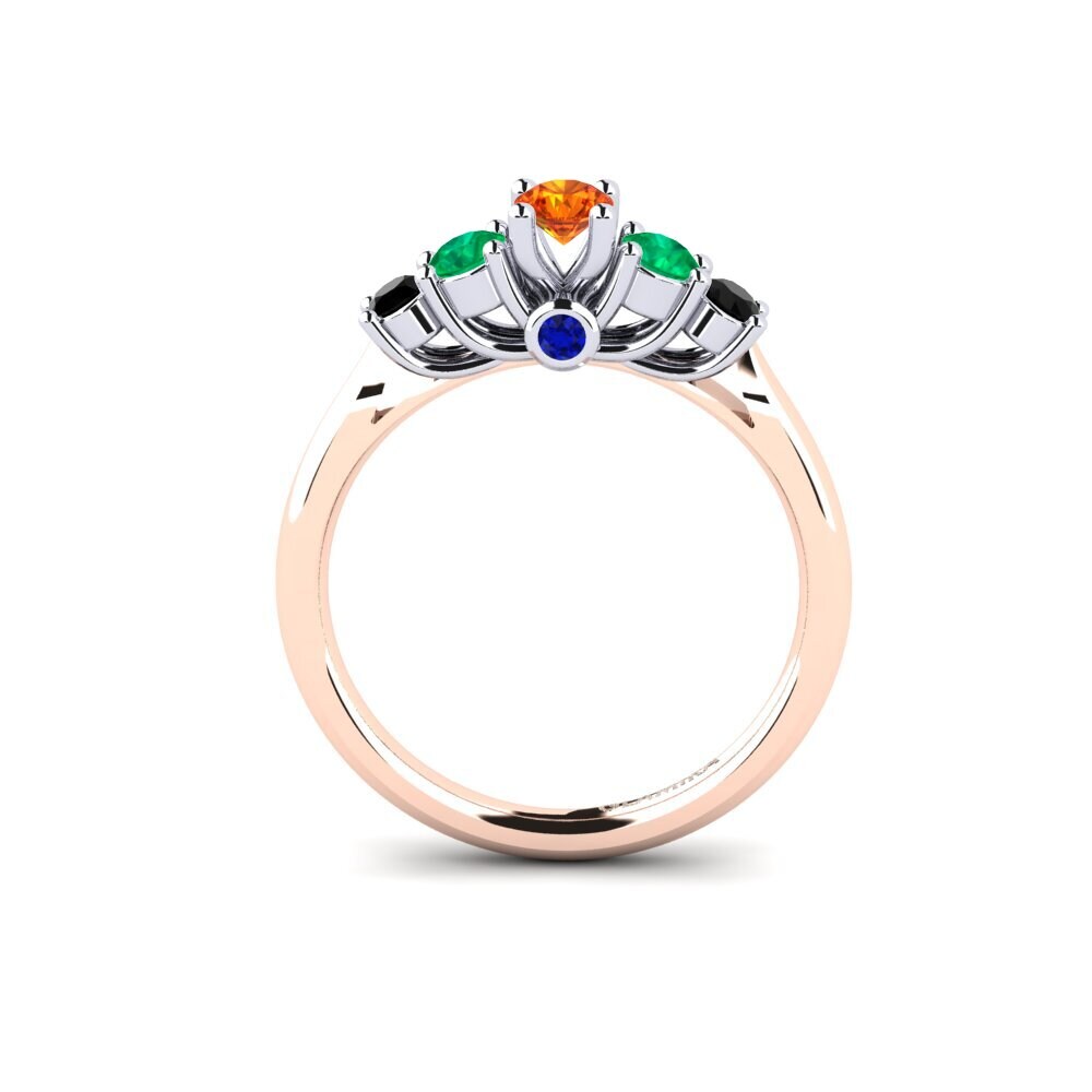 14k Rose & White Gold Engagement Ring Sadie 0.16 crt