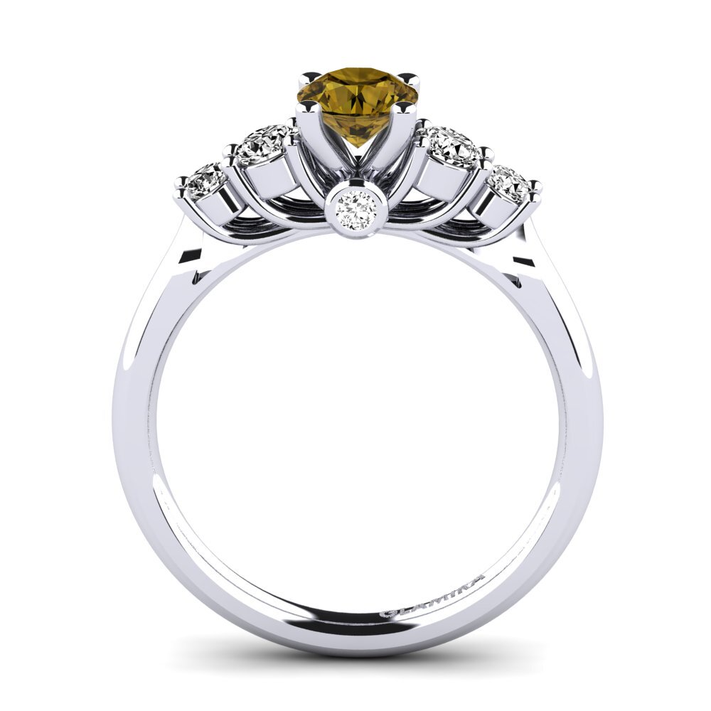 Brown Zircon Engagement Ring Sadie