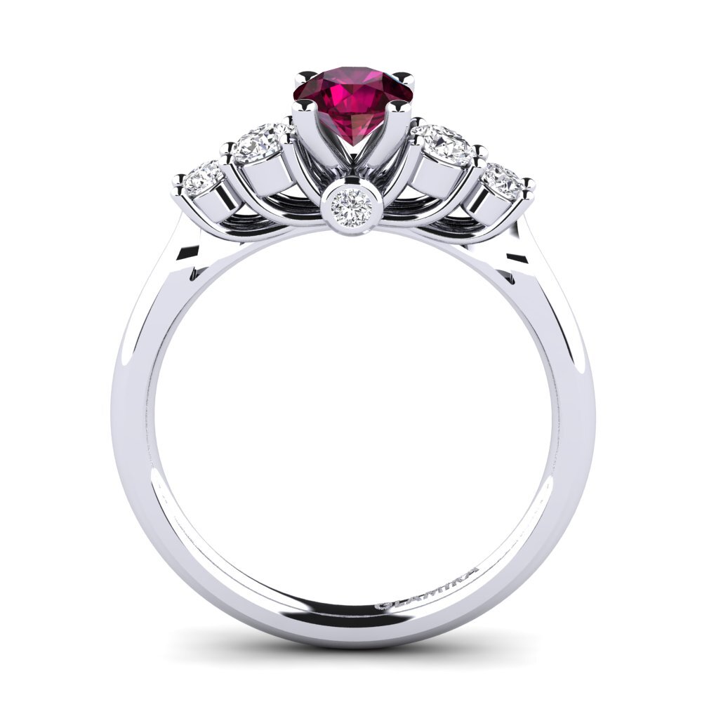 Rhodolite Garnet Engagement Ring Sadie
