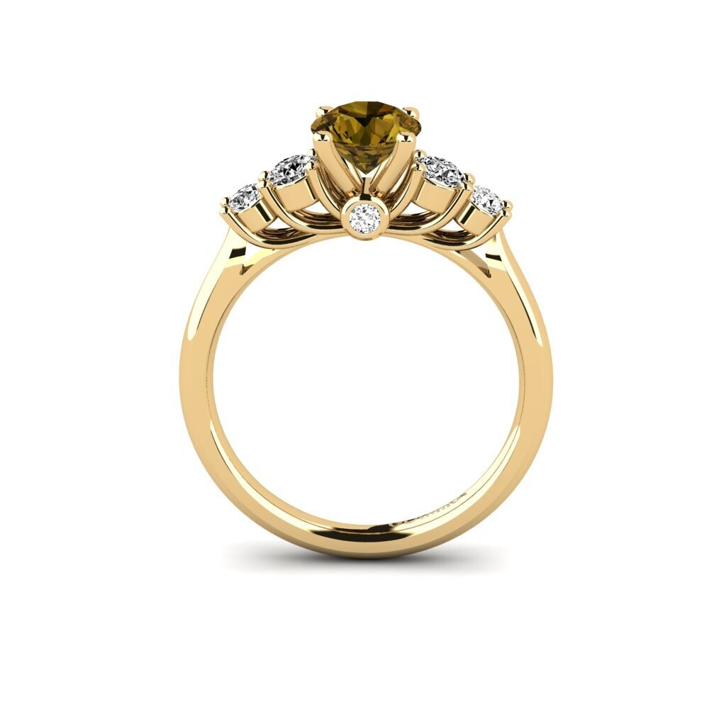 Brown Zircon Engagement Ring Sadie 0.8 crt