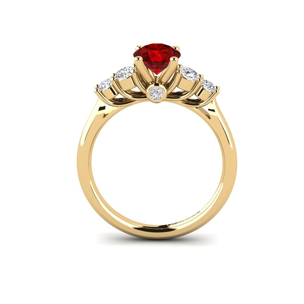 Ruby (Lab Created) Engagement Ring Sadie 0.8 crt