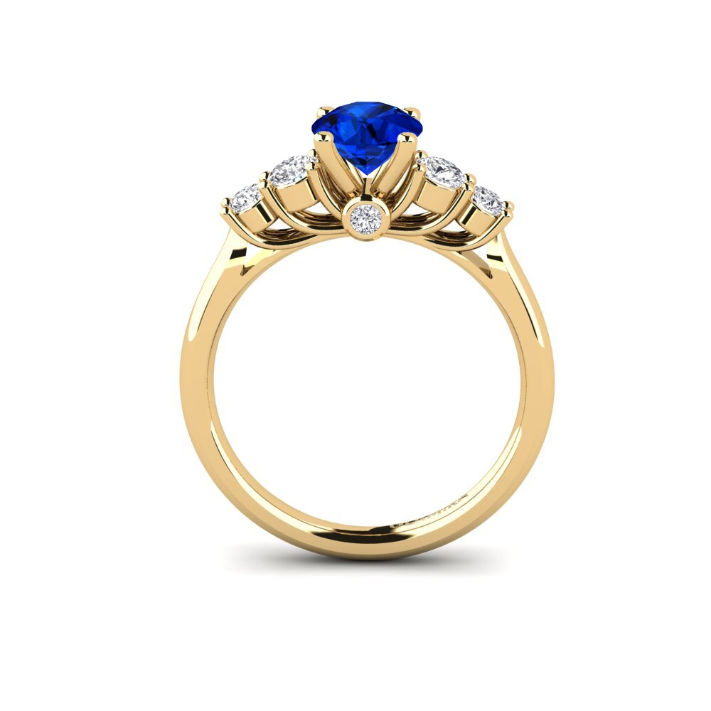 Saphir (im Labor gezüchtet) Verlobungsring Sadie 0.8 crt