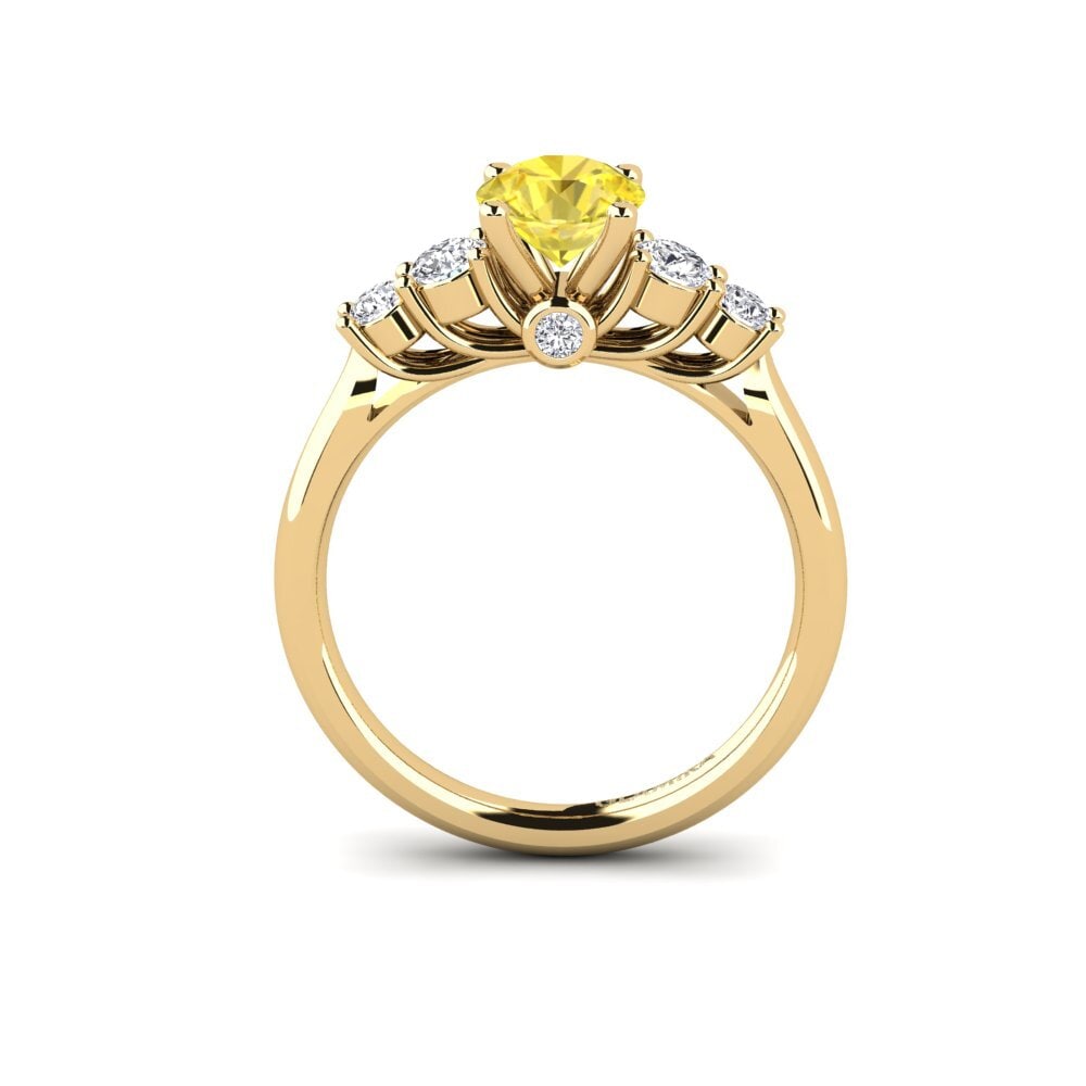 Yellow Sapphire Engagement Ring Sadie 0.8 crt