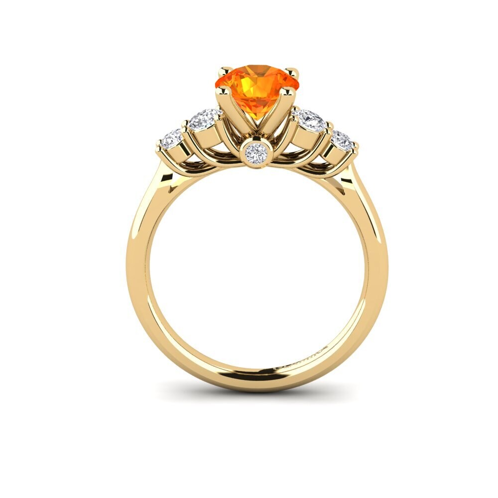Zafiro Naranja Anillo de compromiso Sadie 1.0 crt