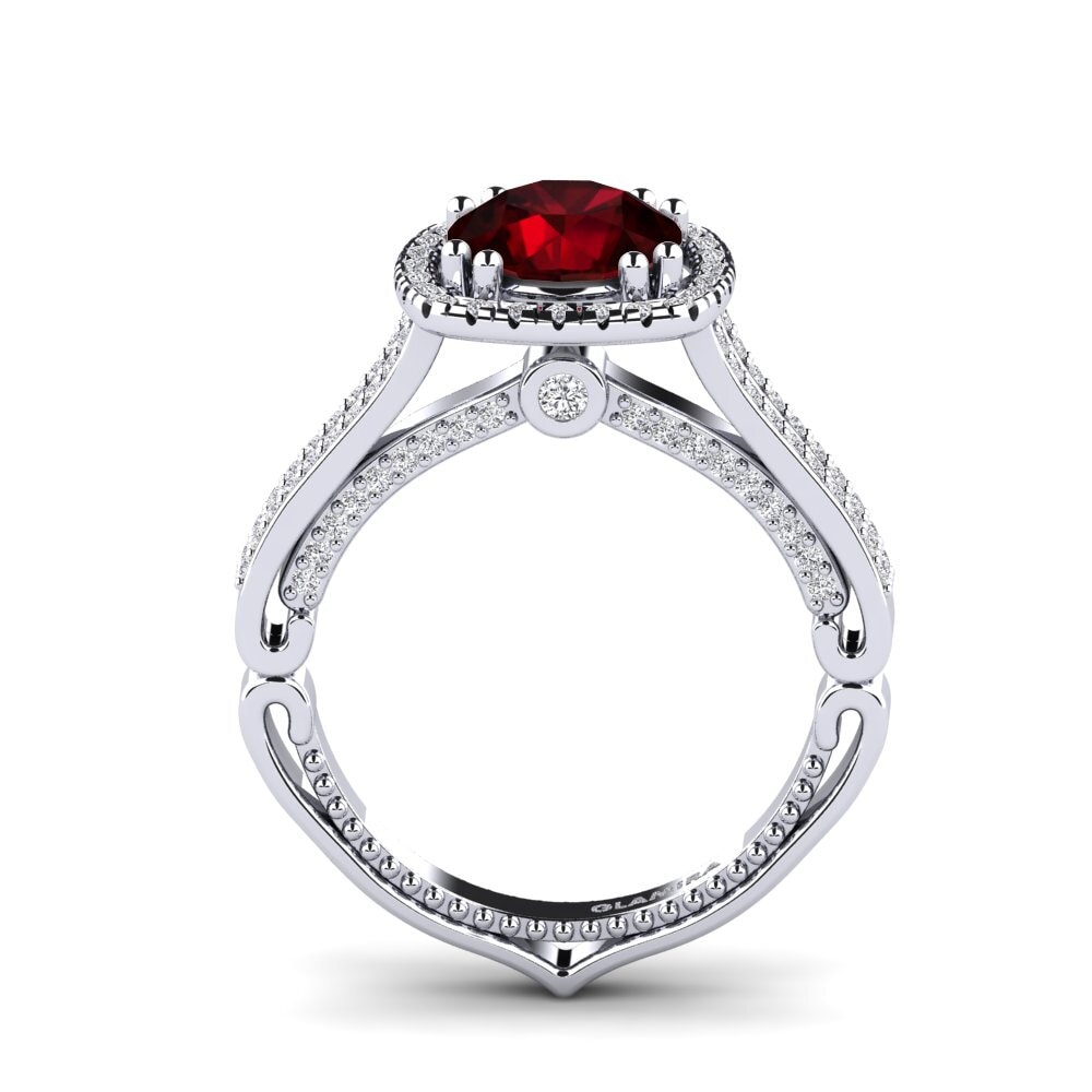 Garnet Engagement Ring Saffronia