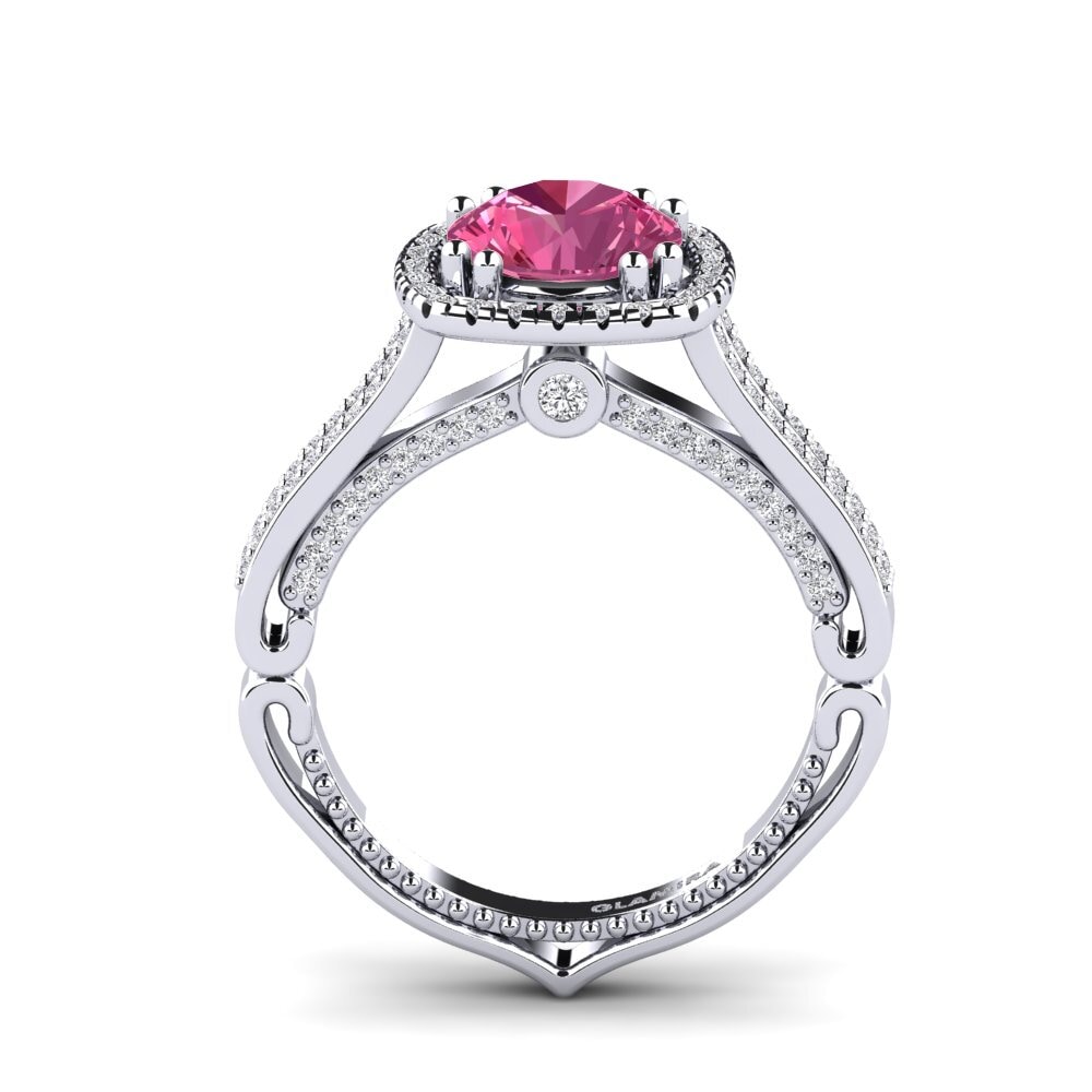 Pink Tourmaline Engagement Ring Saffronia
