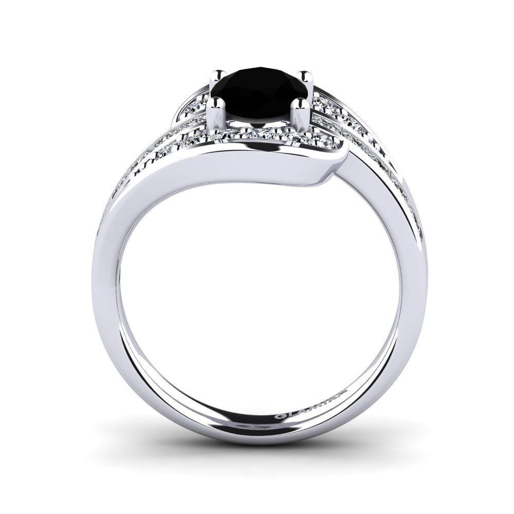 Black Diamond Engagement Ring Saimara